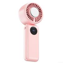 Portable Handheld Fan with Semiconductor Cooling, Folding USB Rechargeable for Travel Outdoor (Pink)