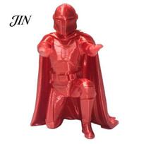 Decorative Gothic Pen Stand Warrior Holder, 3D Printed Kneeling Pencil Stand, Unique Personality Desk Accessory Funny Organizer for Home, Office raudona