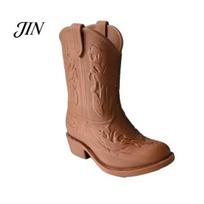 Decorative Desktop Storage Cup Cowboy Boot Pen Holder, Rustic Style 3D Printed Makeup Brush Multifunctional Organizer Cup, Compact Size Creative ruda