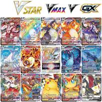 100 vnt. Pokemon kortelių Blizgančios VSTAR GX EX VMAX MEGA TAG TEAM Energija Treneris Charizard Pikachu Kolekcija Kovos kortelė S24 30PCS - VMAX