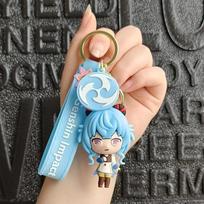Genshin Impact Xiao Venti Qiqi Keqing Keyring Cosplay Xmas Gift Decoration Ganyu