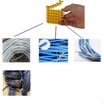 Yellow Cable Bundler Organizing Tool Organizer Flame Retardant Wire Management for Data 5x7 Holes