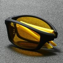 Men Portable Foldable Night Vision Sunglasses Ultra-Light Sports Polarized Eyeglasses Photochromic Classic Unisex Casual Style gray
