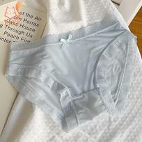 Women's Sexy Briefs Ice Silk Seamless Panties Underwear Sexy Lace Breathable Quick Drying Lingerie KTB M