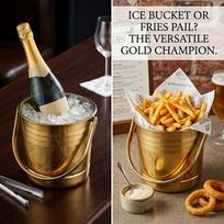 1.6L Ice Container With Filter Plate Professional Ice Bucket Stainless Steel Ice Bucket  Parties
