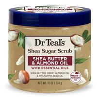 Dr Teal's Shea Sugar Body Scrub Shea Butter with Almond Oil with Essential Oils, 538g