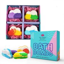 The Body Bucket Cloud Bath Bombs With Aqua, Lemon, Orange And Lavender Fragrance - All Natural Handcrafted Aromatherapy - Perfect Bath Gift For Kid