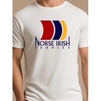 Norse Irish Ferries T-Shirt | Sea Ferry Belfast Liverpool Mersey Viking Stena G193 | Casual Crew Neck, Slight Stretch Fabric, Regular Fit, Print S balta