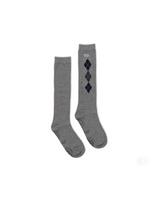 [mardimercredi] Argyle Knee Socks_Grey Ivory FREE
