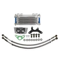 Universal Dirt Pit Bike Modification Oil Coolers for 50 70 90 110 125 140CC Cooling Radiator Engine Kit Easy Installation mėlyna
