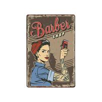 hohappyme Vintage Barber Shop Metal Signs Barbershop Poster Bar Pub Retro Plaque Haircut and Shave Beard Iron Plates x cm 20x30cm（7.8x11.8inch）