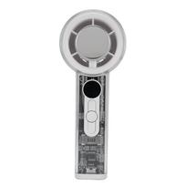 Ice Cooling Handheld Fan 13000rpm, USB Rechargeable, 100 Speed, Transparent