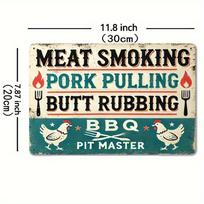 x Colių Vintažinis BBQ Meistro Geležinis Ženklas Gaidys Žvaigždė Rustic Stilius 20x30cm（7.8x11.8inch）