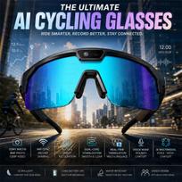 Sport Smart Glasses with 4K HD Anti-Shake Camera &3D Stereo Speakers Polarized UV400 Sunglasses Bluetooth AI Outdoors Video POV
