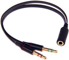 Adapter Do Słuchawek Komputera Pc Audio Stereo Żeński 3,5Mm/Męski 2X3,5Mm