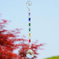 Clear Crystal Ball Rainbow Suncatcher Prisms Pendant Pendulum Wedding Decor Gift gray