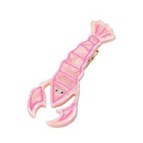 Pink Lobster Hair Clips Non-Slip Side Hair Clamp Acetate Crayfish Decorative Hairpin Women Girls Hair Accessories rožinė