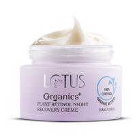 Lotus Organics+ Bakuchiol Plant Retinol Recovery Night Cream | Reduces Fine Lines & Wrinkles | Anti Ageing | Certified Organic | Refines Skin Textu