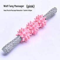 Yoga Fascia Roller: Full Body Muscle Meridian Massage Stick for Sports Recovery Wolf Tooth Blue 3-Wheel Massage
