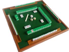 Mini Mahjong rinkinys, visiškai nešiojamas ir lengvai sulankstomas stalas su įtrauktais taškų lazdelėmis - Nešiotis,