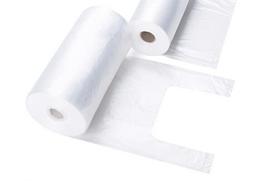 HDPE maišeliai su rankenėlėmis, 220x450mm, 9mkr, 500 vnt., rulonėlyje