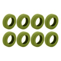8PCS Silent Trolley Box Casters Cover Travel Luggage Caster Shoes Silicone Suitcase Wheels Protection Cover Luggage Accessories žalia
