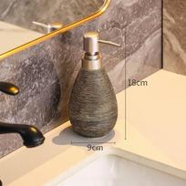 Ceramic Hand Sanitizer Bottle Retro Shower Gel Bottle New Lotion Press Bottle black-Short