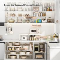 Jiabaili Adjustable Kitchen Storage Rack Countertop Cabinet Shelf Layered Rack Spice Organizer Pot Rack Desktop Small Shelf
