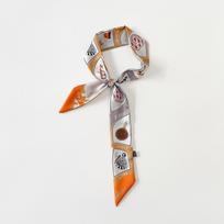 Simple Bow Ties Long Silk Scarf Ice Cream Printed Plaid Scarf Floral Hair Band Long Ribbon Scarves Spring Summer XXS&3-6M
