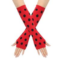 Cosplay Thigh High Long Socks for Women Girl Over Knee Stockings and Arm Warmers Insect Dots Print Costume Accessories
