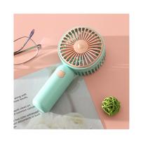(Green) Usb Rechargeable Handheld Fan Three Blade Designing A Strong Breezing Cooling žalia