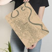 Concord City Map Metal Wall Art Vintage Style Home Decor for Office Living Room Decorative Poster 20x30cm（7.8x11.8inch）