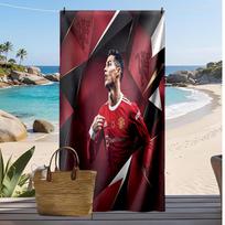 Cristiano Ronaldo Print Beach Towel Quick Dry Super Absorbent Soft Bath Towel for Swimming Beach Travel Fan Souvenir Gift 70cmx140cm(27x55inch)