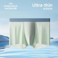 Men's Summer Ultra Thin New 10A Antibacterial Ice Silk Breathable Briefs XL