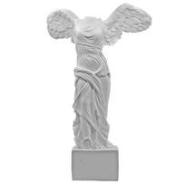 Samotrakės Sparnuotoji Pergalė Gipso Lipdinys Luvro Interjero Dekoras Figūrėlė, Muziejus, (24 cm) [Naudotas] balta