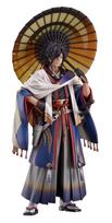 Užsisakykite tikrai šaunų haori ir hakama žvynų plastikinį dažytą baigtą figūrėlę Fate/Grand Assassin/Okada Izou, vers.. 1/8 juoda