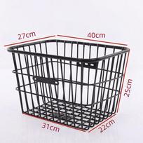 Metal Bicycle Cargo Basket Hanging Style Bike Hanging Basket Rear Storage Basket  Electric Bicycle 40cm
