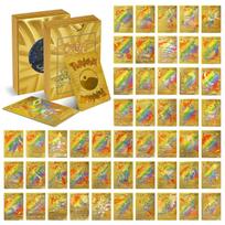 55 vnt. Pokemon kortelės VSTAR GX EX VMAX MEGA TAG TEAM Energijos Trenerio Charizard Pikachu Retas Kolekcijos Kovos Kortelė I30 English - 27PCS auksas