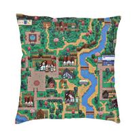Stardew Valley Video Gamer Cushion Cover Double-Sided 3D Print Floor Pillow Case For Living Room Cool Pillowcase Home Decorative Peach skin 18*18(CM)-1Pcs