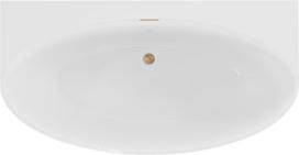 Mexen Bruna laisvai stovinti sieninė vonia 150 x 82 cm, blizgi balta, vario perpylimas - 52731508200-65, 150 x 82 cm