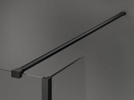 Mexen Kioto dušo sienelė Walk-in 170 x 30 cm, permatoma, juoda - 800-170-212-70-00-030