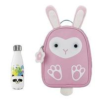 Vaikiška kuprinė ir iššokanti puodelio rinkinio Chicco Raccoon 350 ml, nepralaidus, 2+