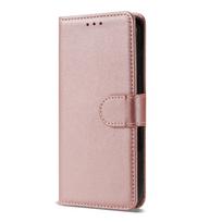 Leather Case for Xiaomi Redmi Note 13 12 11S 10 10S 9 9S 9T 8T 8 7 Pro Max 9A 10A 9C Foldable Funda Book Case Flip Wallet Coque Redmi Note 11(S) 4G&Case & Strap rožinio aukso spalvos