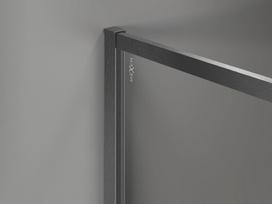 Mexen Kioto-F dušo sienelė Walk-in su rėmeliu 120 x 202 cm, matinė 8 mm, šlifuotas pilkas - 800-120-104-66-30