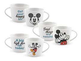 Kavos puodelių rinkinys „Mickey Class“, 6 vnt., porcelianas, 100 ml