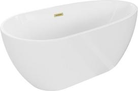 Mexen Eos laisvai pastatoma vonia 170 x 75 cm, balta, šlifuotas auksinis perteklius - 52471707500-55, 170 x 75 cm