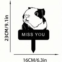 Handcrafted Pet Memorial Garden Stake, Small Animal Grave Marker, Sympathy Gift for Pet Loss, Outdoor Yard Decor for Guinea Pig, Hamster, Rabbit TY4813 juoda