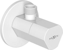 Mexen T kampinis vožtuvas maišytuvui 1/2"x3/8", baltas - 79973-20