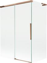 Mexen Rox L vonios ekranas 2-dalių slankiojančios durys 120 + 70 x 150 cm, skaidrus, rausvas auksas - 8C9L-120-070-60-00