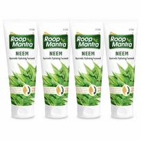 Roop Mantra Neem Face Wash 115ml, Pack of 4, Purifying Neem Facewash for Acne & Pimples, Anti Bacterial Face Wash